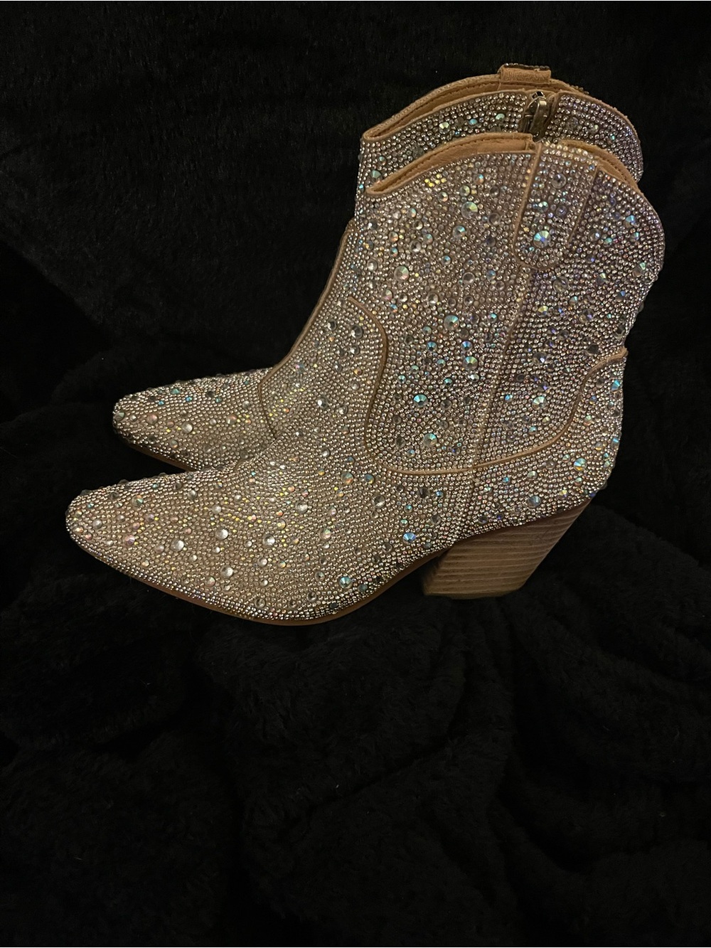 Crystal Rhinestone Ankle Boots - Picture 3 of 4